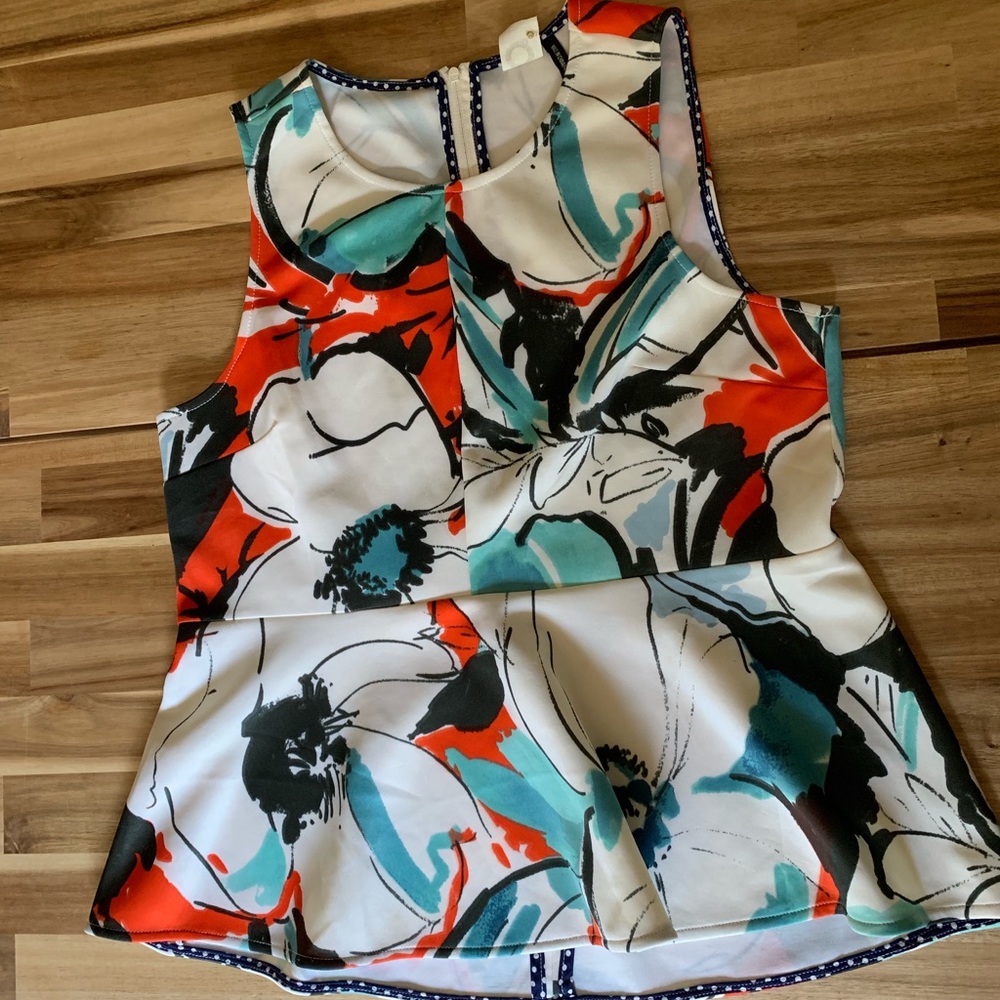 Anthropologie Akemi + Kin colorful peplum top